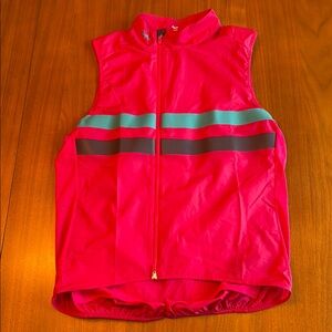 Rapha Mens Brevet Gilet - Pink with Reflective Stripes (Men’s Large)